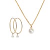 LuckyLy Set Juego de Joyería para Mujer con Perlas Naturales,