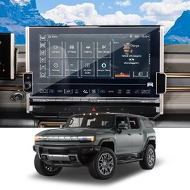 Car Screen Protector for Hummer EV Pickup/SUV 2024 Car Touchscreen Navigation Touch Screen Protector, Dashboard Protector Film,HD Clear Tempered Glass 9H Scratch Resistance Interior Accessories (Navigation Screen)