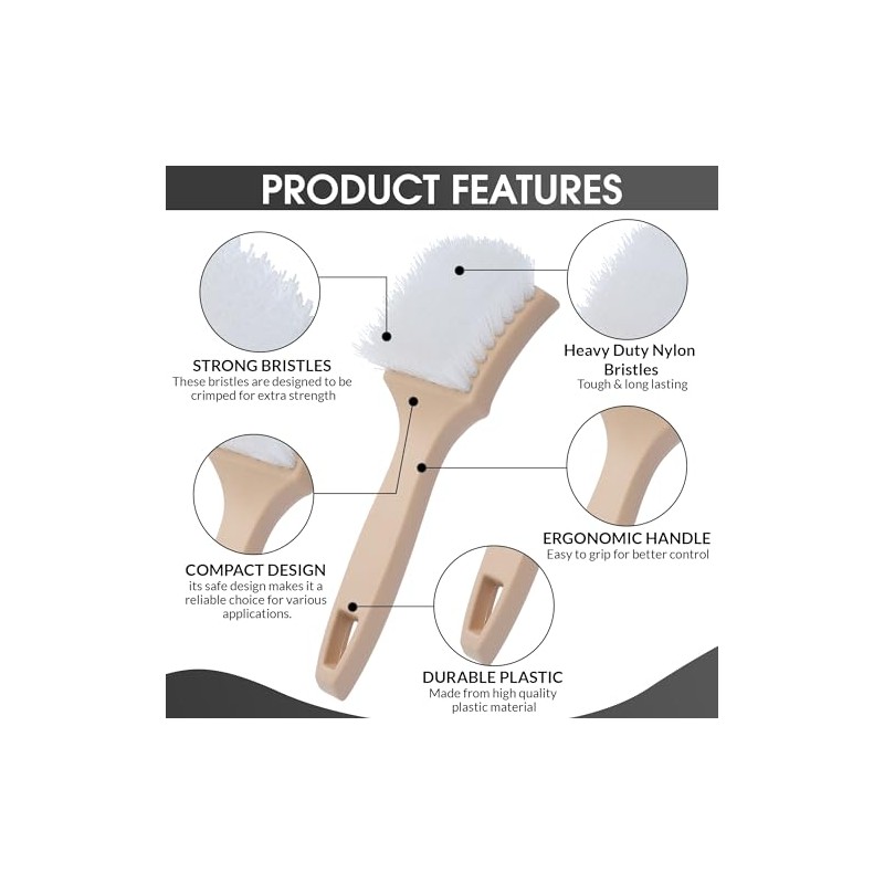 Nanoskin Cepillo para Neumáticos de Pared Blanca de Nailon 21.59