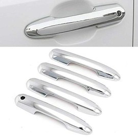ALP Triple Chrome Plated Door Handle Cover Overlay Set No Smart Buttons Cutout Designed for 2019 2020 2021 RAV4 RAV-4
