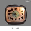Formia HT-A015W-BR Alarm Clock, Luminous, Silent, Continuous Second Hand, Electronic