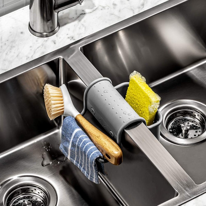 madesmart Towel & Sponge Saddle COLLECTION All-In-One Sinkware Storage, Ventilation