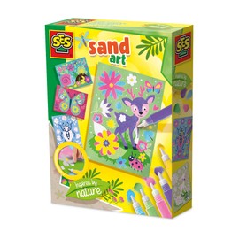 SES Creative 14037 Colourful Sand Art - Inspired by Nature - Creative Craft Set for Children from 3 Years - Contains Everything for Creative Fun - Perfect for Little Artists