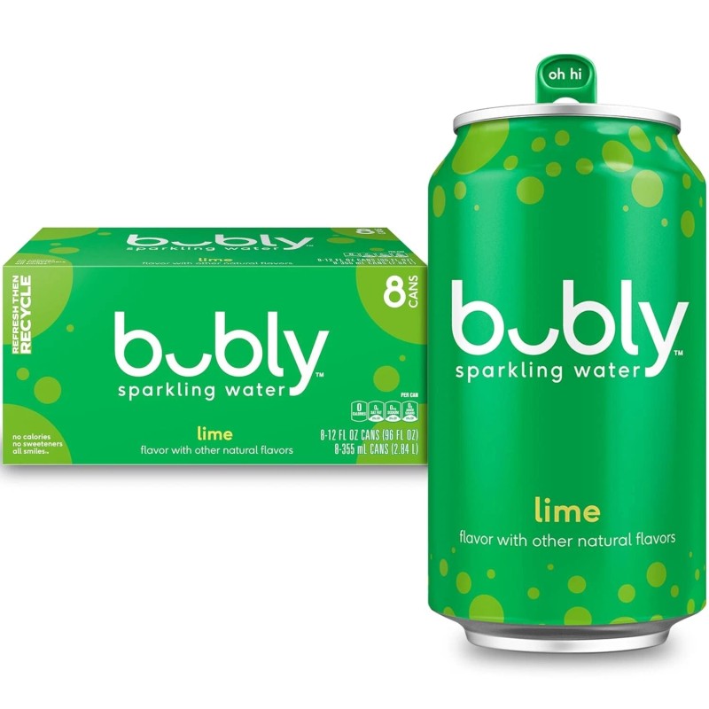 "Bubly" 8 Pack Bubly Lime Sparkling Water, Zero Sugar &