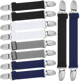 Unbranded 10pcs Waist Cinch Clips - Adjustable Stainless Steel Elastic, 2 Sizes (Unisex)