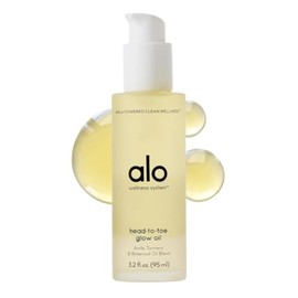 ALO Aceite brillante de cabeza a punta | Aceite corporal seco natural que aumenta el brillo | Jojoba, amla, aloe y vitamina E | Hidrata y nutre la pie