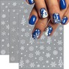 9Pcs Christmas Nail Art Stickers Gold Snowflake Stickers for Nails