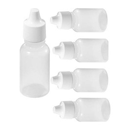 Dropper Bottles US 5pcs 30ml Empty Plastic Squeezable Eye Liquid Dropper Sample