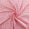 Pink Gingham Plaid DBP Fabric - Double Brushed Polyester 4