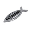 Elektroplate Christian Fish Proverbs 3:5-6 with Verse OEM Chrome Emblem