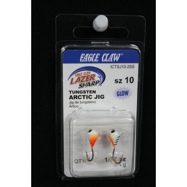 Eagle Claw Lazer Sharp Tungsten Arctic Jig Size 10 ICTSJ10-2SS