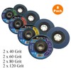 Home.smart 8 x Mixed Grit Flap Discs 115mm Zirconium Oxide
