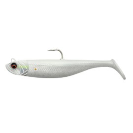 Savage Gear Savage Minnow - Vibrant Kicking Action, Stand-Up Jig Head Design, Ideal for Saltwater and Freshwater Anglers, Perfect for Predatory Fish such as Pike, Perch & Zander, Green Silver, 10 cm