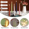 Girimax Spiral Flameless Taper Candles with Remote, Green Candles Battery