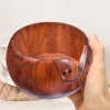 Handmade New Crochet Yarn Bowl Solid Wood Holder Handmade Knitting