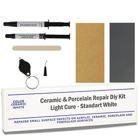 Keramik- und Porzellan-Reparatur-Set, Lichthärtung, weiß