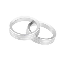 Motoforti Car Console Audio Volume Knob Ring Cover for Jeep Cherokee Grand Cherokee 2014-2020 Silver Tone (Set of 2) Long-Lasting