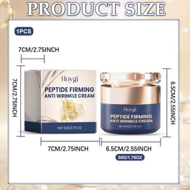 Polypeptid Straffende Anti-Falten-Creme,Polypeptide Straffungscreme für Alle Hauttypen, reduziert Linien & Falten, pflegende Gesichtscreme mit Polypeptid,Niacinamid,Squalan und Sheabutter