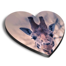 1 x Heart MDF Magnets - Pretty Giraffe Wildlife Africa African 12342
