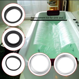 VGOL 2 Sets Rubber Wedge Seal Flat Seal Set with Brass Union Nuts for 1.25 Inch Sink Siphon Seal Sink Drain Pipe Odour Trap