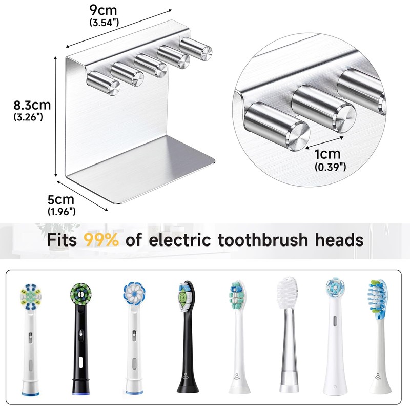 Electric Toothbrush Head Holder, Metal Brush Head Holder, Tooth Brushing