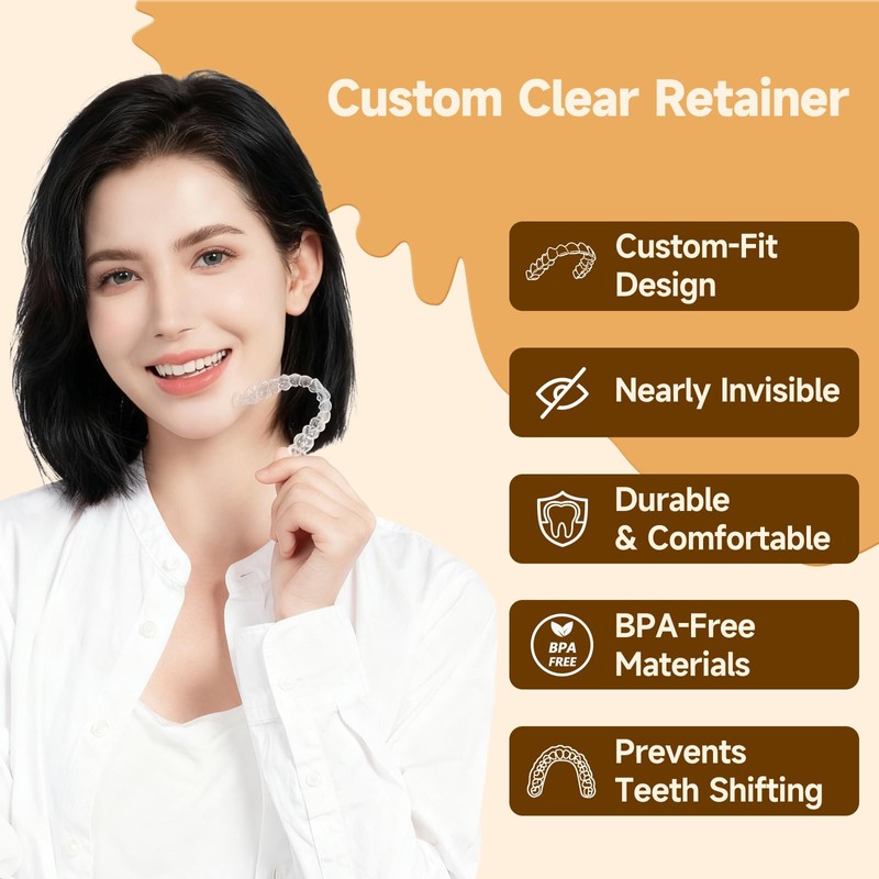 Custom Clear Retainers - Invisible Teeth Retainer for Adults &