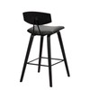 Armen Living Fox Multi Color Option Faux Leather Kitchen Barstool