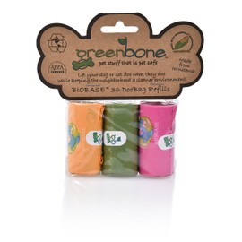 Greenbone BioBase Pet Poop Bags - 3 Rolls, 36 Bags - 13 Inch x 9 Inch