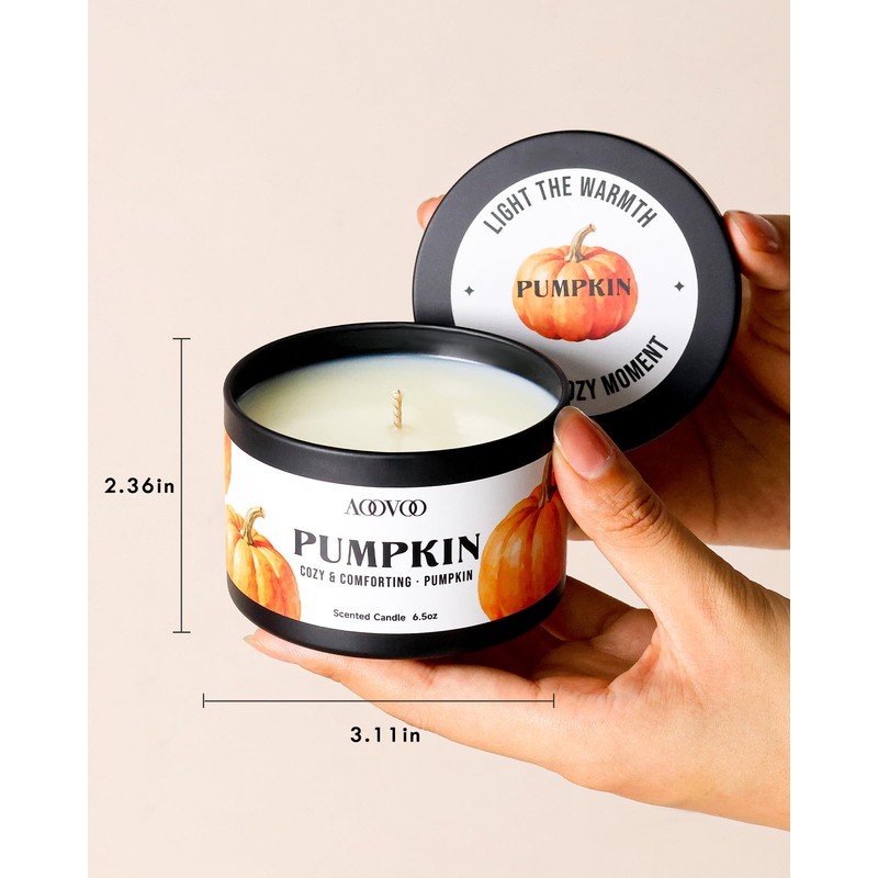 AOOVOO Fall Candle Set - 4 Pack Scented Candles for
