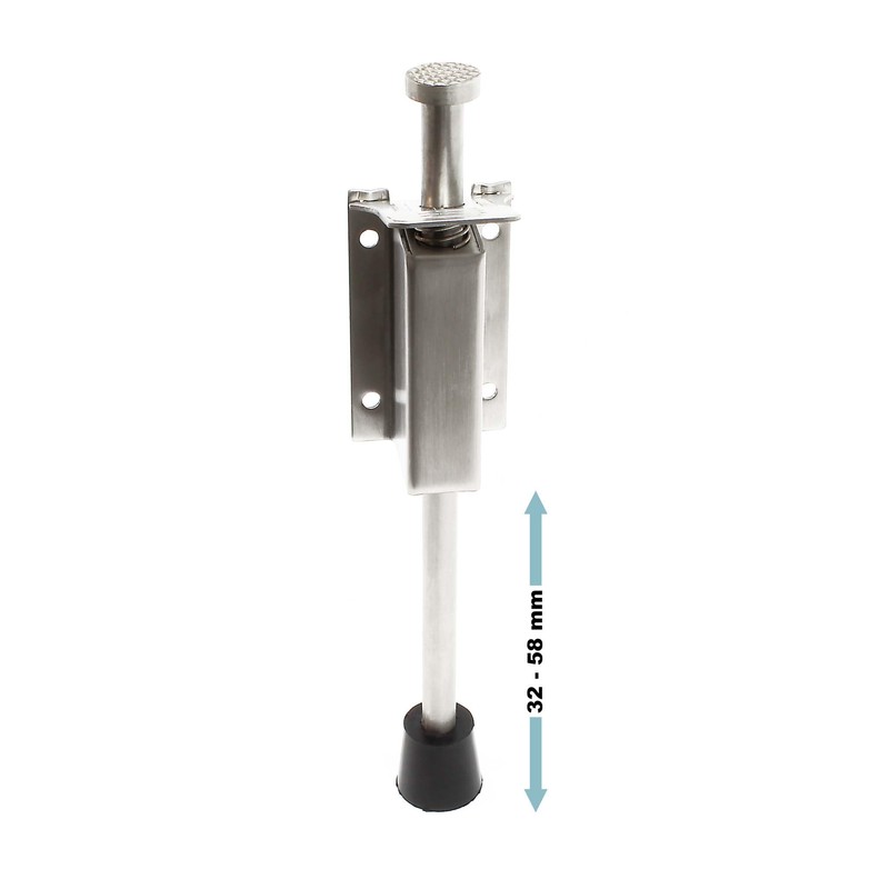 Floor Door Stop Pedal Door Stopper 33-59 mm Stainless Steel