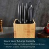 Deluxe Universal Knife Block with Slots for Scissors and Sharpening