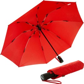 iX-brella Reverse Reverse Opening Fiberglass Pocket Umbrella with Coloured Spokes, red, Pocket umbrella XXL