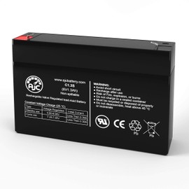 AJC Battery Compatible with Panasonic LC-R061R3PU 6V 1.3Ah Sealed Lead Acid Battery
