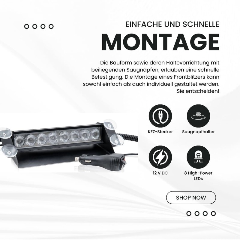 Front Flasher with Shovel – Blue Light, Warning Light