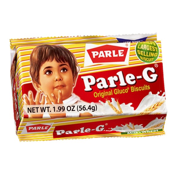 Parle-G Original Biscuits - 1.99 oz (6 Pack), Light Brown