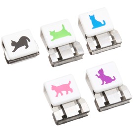 TOHKIN SCC-L5N Slide Clip Clear, Cat, Large Size, 5 Pieces, Document Organizers