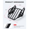 Benlari Gloss Black Detachable Luggage Rack 2-Up Mounting Rack Compatible