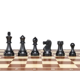 Piezas de ajedrez de plástico DGT de 95 mm / 3,75" de altura del rey - Piezas de ajedrez ponderadas de tamaño estándar para torneo