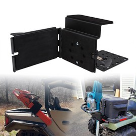 EONECROSS Universal ATV Chainsaw Mount Adjustable Saw Press Carrier Heavy Duty Chainsaw Holder Rack Fit for ATVs UTVs Tractors Trucks with Tubular Racks