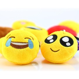 Dreampark Emoticon Keychain Mini Cute Plush Pillows, Party Favors for Kids Valentine's Day Gifts / Birthday Party Supplies, Easter Basket Stuffers Egg Fillers Carnival Prizes Toys for Kids (64 Pack)