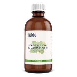 Aceite Esencial Menta Puro, Cosmético capilar bucal corporal, uso en difusor Aromaterapia, Spa Hebbe Cosmetics & Ludika 50ml