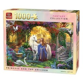 King 56036 Princess and the Unicorn Puzzle 1000 Pieces Multi-Coloured