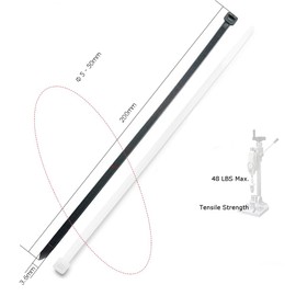 Beshine 500 Pack of Black Cable Ties, 200mm x 3.6mm, 8" Tie Wraps - Self Locking, Strong Nylon Zip Ties for Home Office Garage and Workshop