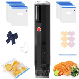 Handheld Vacuum Sealer, Compact Vacuum Sealer for Food, 10 Reusable Vacuum Bags, for Food Preservation and Sous Vide Cooking