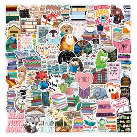 Reading Study Stickers, Aesthetic Decoration, Vinyl Stickers for Scrapbook, Laptop, Children, Teenagers, Girls, Pack of 100
