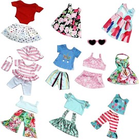 20 pcs 18 inch Doll Clothes and Accessories for American 18 inch Girl Doll Clothes Gift Including 10 Complete Sets of Clothing - Color: 7sets
