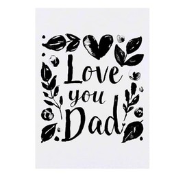 'Love You Dad with Leafs' Temporary Tattoo - Water Resistant, Skin-Safe, Non-Toxic Transfer (TO00076185)