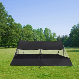 Mengersi Pop Up Mosquito Net Tent,1-Person Pop up Screen Tent,Lightweight Single Person Sleeping Net for Twin Size Bed,Outdoors -Camping, | Mesh Protection (Black)