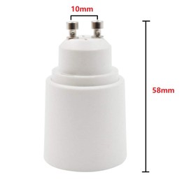 YI Lighting (Pack of 2) GU10 to E26/E27 Adapter - GU10 Bayonet Base to E26/E27 Edison Screw Bulb Socket Adapter Converter