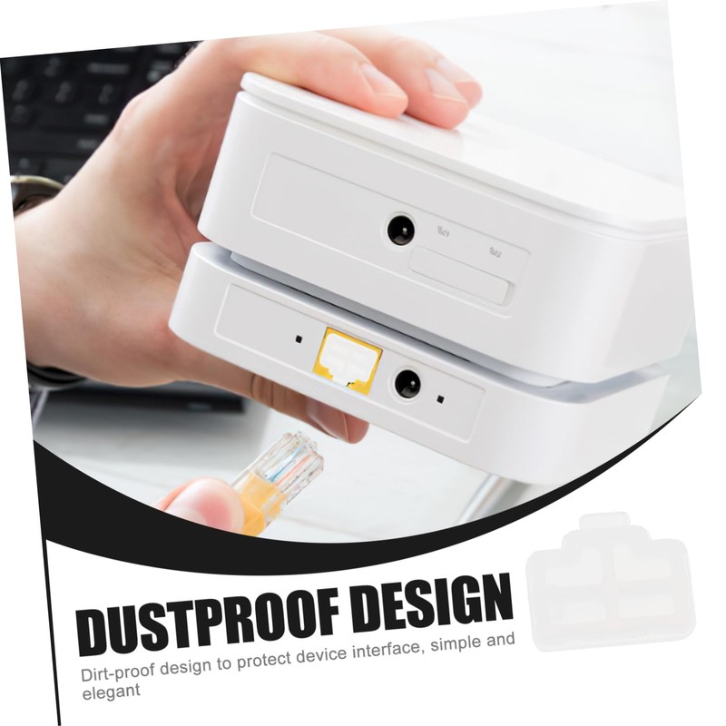 Gatuida 50pcs Ethernet Port Dust Replacement Caps Anti-dust Protector for